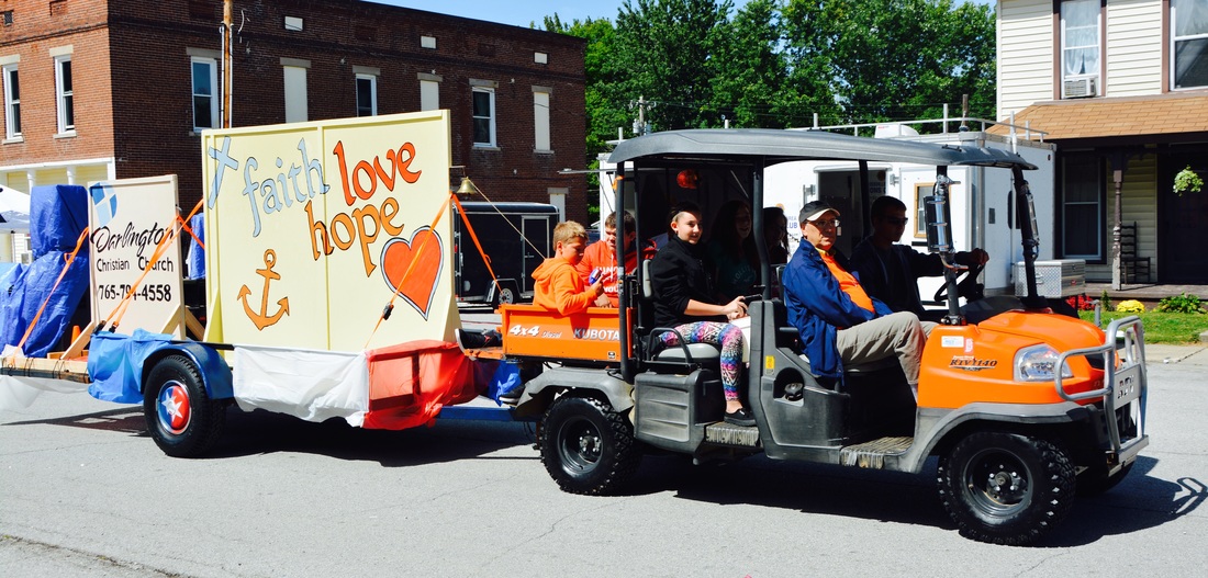 christian church car in parade 